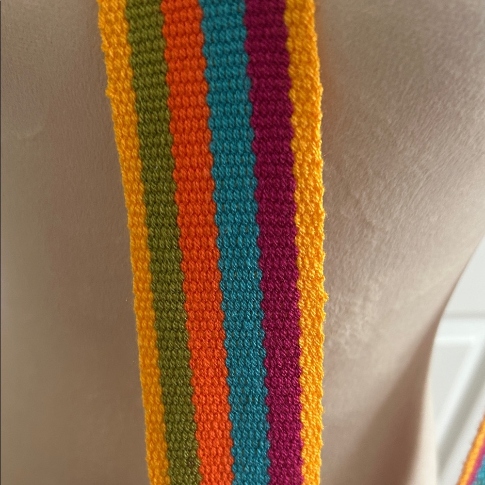 Bohemian Wayuu tribe handmade Bucket Shoulder Crossbody Bag. Multicolor - Picture 6 of 7